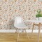 Peel & Stick Wallpaper 2FT Wide Pastel Hens Farmhouse Spring Florals Medium Watercolor Easter Bohemian Baby Nursery Chicken Boho Farm Animal Cottagecore Custom Removable Wallpaper by Spoonflower
